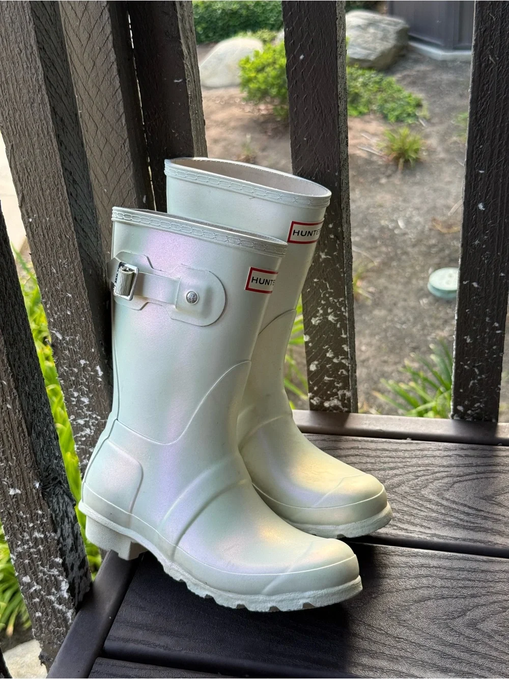 Hunter White Insole with Black Logo and Red Stamp